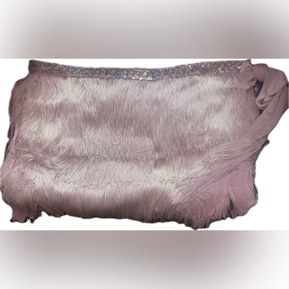 Y2k inspired Fringe tie skirt with Sequin Detail Coachella